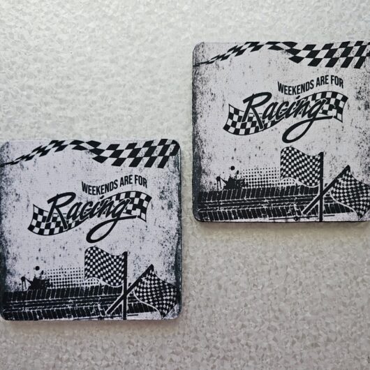 weekends are for racing drink coasters