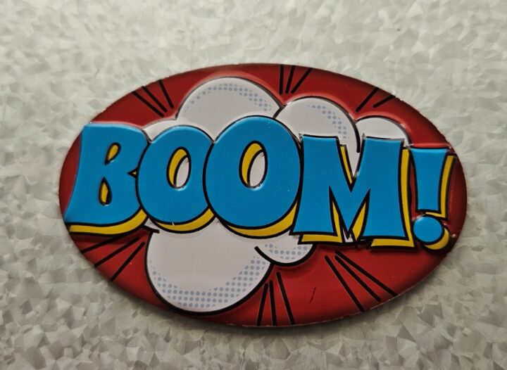 boom embossed magnet